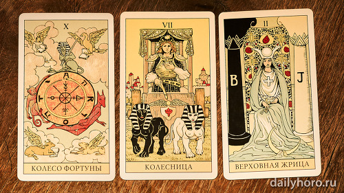 расклад Колесо Фортуны Колесница Верховная жрица 